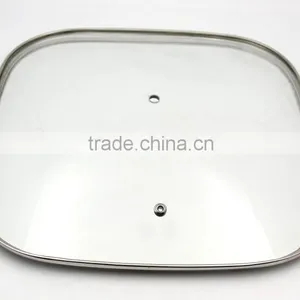 Square or Rectangle Tempered Glass Lid for Pan or Pot thumbnail-2