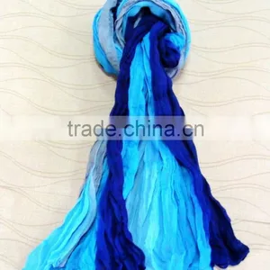 Polyester Crinkle Fashionable Voile Scarf thumbnail-2