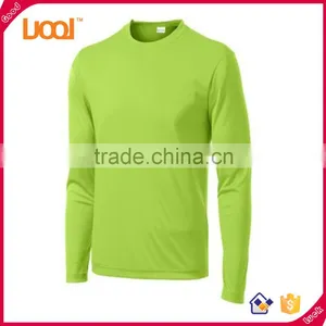 2016 Guangzhou Luoqi Plain Dye Dry Fit T-shirt/summer Fashion Long Sleeve O-neck Tshirt/custom Man Running Gym t Shirt Quality Choice thumbnail-4