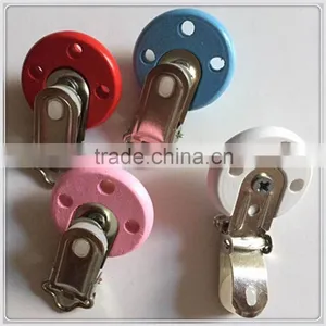 Baby Feeding Toy Baby Pacifier/BPA Free Food Grade Silicone Wooden Baby Pacifier Chain Clip thumbnail-1