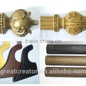 High Quality Designer Wooden Drapery Rods Wooden Curtain Rods From China Manufacturer thumbnail-2