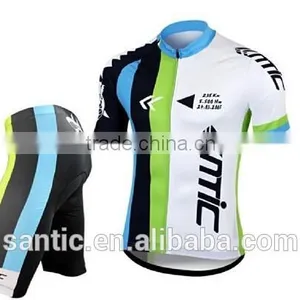 SANTIC Cycling Suits Short Jersey Short Sleeve & Shorts- Shark thumbnail-1