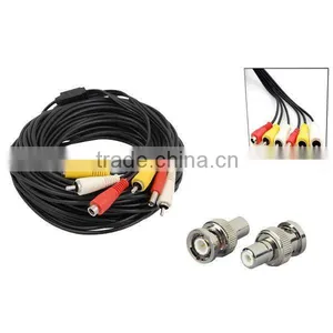 DC Power Wire+2 RCA + 2 BNC Connectors CCTV Cable thumbnail-1