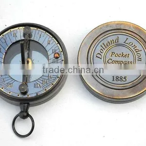 Nautical Brass Sundail Compass Pendant/ Nautical Pendant / Mini Calender Sundial FOR PENDANT thumbnail-1