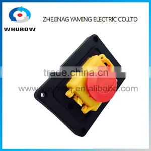 Ignition Momentary Press Push Button Switch YCZ4-B Emergency Stop 4 Pin IP55 Protective Cover On Off Red Sign Can be Separated thumbnail-2