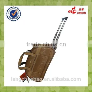 Crocodile PU Material High Quality Steel Trolley China Direct Factory Wholesale Lightweight Duffle Bags thumbnail-3