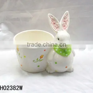 Easter Rabbit Mini Ceramic Pot thumbnail-1