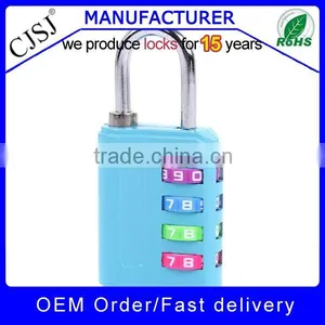 High Security Colorful 4 Digits Zinc Alloy Padlock thumbnail-1