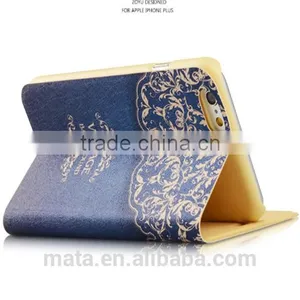 Glod Foil Painting Ultra Thin Breathable Leather Case For Iphone 6 thumbnail-5