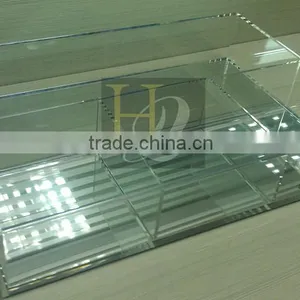 Transparent and Mirror Acrylic Cosmetic Tray, Acrylic Organizer Diamond Jewelry Display Tray thumbnail-2
