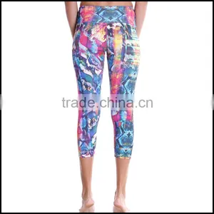 Cuatom Made Girl Tigh Fitness Sublimation Yoga Pants OEM Wholesale Sexy Yogo Pants thumbnail-3