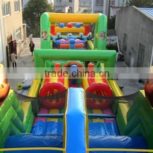 Bear Theme Amusement Park Obstacle Course With Swing thumbnail-1