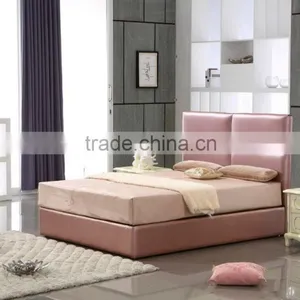Contemporary Leather Bed High Headboard Design DH216B thumbnail-3