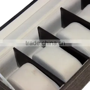 Leather Material Wooden Watch Display Box With Glass Window thumbnail-6
