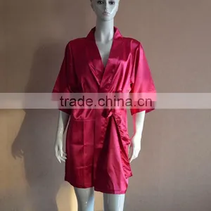 Short Sexy Silk-like Satin Nightclothes/nightgown thumbnail-2