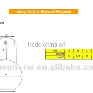 LS-400 Hardened Steel Shackle Cut Resistance Solid Metal Padlock thumbnail-5