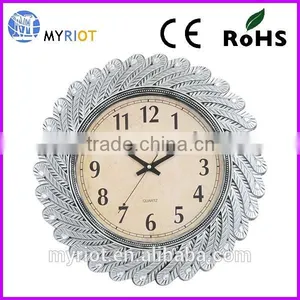 Wedding Decoration Plume Plastic 17 Inch Wall Clock thumbnail-2