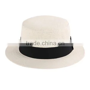 Wholesale Custom Straw Boater Hat thumbnail-2