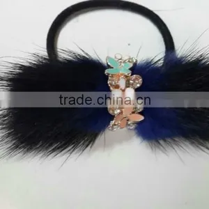 Cute and Colorful Real Mink Fur Hairband Accessories for Beautiful Girl thumbnail-4