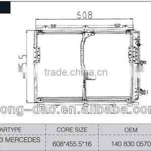Aluminum Auto Condenser for BENZ thumbnail-1