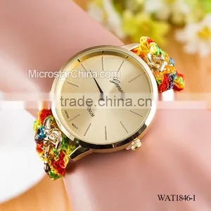 DIY Hand Made Woven Chain Woomen Watch Bracelet thumbnail-1