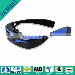 Personal Cinema 1080p HD Wifi Android 98" VR Glasses With Bluetooth thumbnail-1