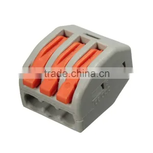 3P Electric Cable Wire Connector Reusable Spring Lever Terminal Block thumbnail-1