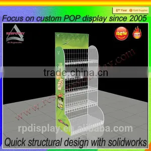 Convenient Stores Floor Metal Food Display Shelf,snack Display Racks thumbnail-1