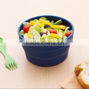 Folding Design Space Saving Food Grade Silicone Multipurpose Bowl thumbnail-6