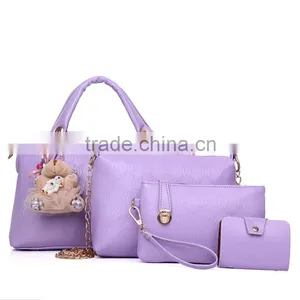 4 Pc/Set Women Bag High Quality Composite Bag Embossing Brand Pu Leather Handbag Women Messenger Bags Clutch Shoulder Card Bags thumbnail-6
