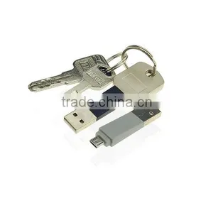 Key Chain Ring USB Charger Data Sync Adapter Cable thumbnail-1