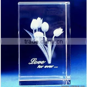 High Quality Top Grade K9 Blank Crystal Cubes For Engraving Flower thumbnail-1