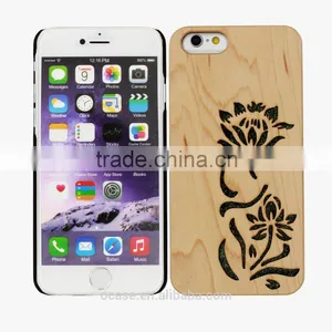 Chinese Style Engrave Flower Pattern Real Wood Phone Case For Iphone 5 Case. thumbnail-5