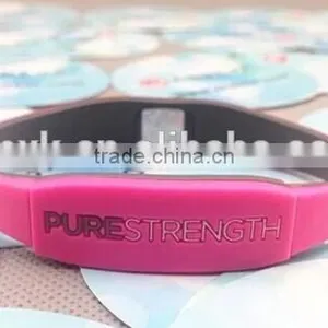 Rubber Wristband Pure Strength Silicone Bio Magnetic Bracelet thumbnail-5