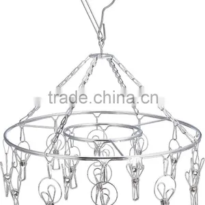 Stainless Steel Clip and Drip Hanger Clothes Drying Rack, 8-Clip thumbnail-2