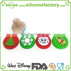 DGCCRF Confirmed Customized Wooden Handle Silicone Cookie Stamp thumbnail-3