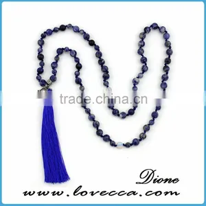 Charms Antique Wooden Beads Tassel Necklace for Lady thumbnail-4