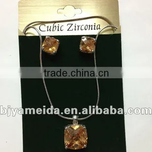 3A CZ Stone Necklace Handmade Fashion Pandent thumbnail-1