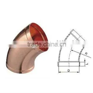 Copper Long Radius Elbow 45 Degree thumbnail-1