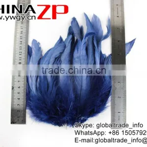 NO.1 Supplier ZPDECOR Bulk Sale Good Cheap Navy Dyed Chicken Rooster Schlappen Feathers thumbnail-5