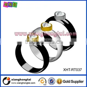 Modern 24K Golden Lucky Clover Ceramic Finger Ring thumbnail-6