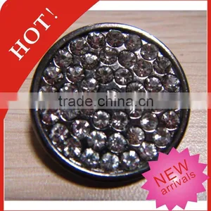 Bright Silver Color/Crystal A Stone Lady Jeans Button thumbnail-1