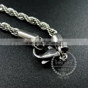 20inch 3mm 316L Stainless Steel Rhodium Color Necklace Chain DIY Jewelry Supplies 1322038 thumbnail-2