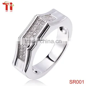 925 Sterling Silver Ring Inlay Diamond,silver Ring Designs for Girl thumbnail-1