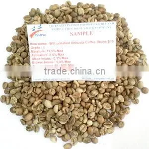 VIETNAM TOP QUALITY - WET POLISHED ROBUSTA COFFEE BEAN thumbnail-1