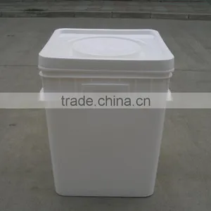 8 Gallon Plastic Square Bucket 30 L Plastic Cubic Pail Industrial Square Bucket With Lid thumbnail-2