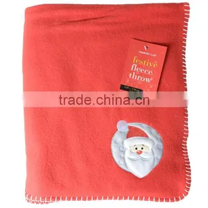 Country Club Festive Design Christmas Fleece Blanket Throw thumbnail-1