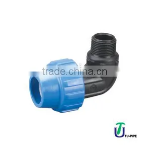 PP 90 Elbow With Male Threaded Offtake DIN 8076 / ISO 14236 (Spanish Style) thumbnail-1