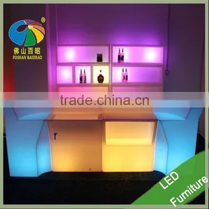 New Model Led Bar Tables Plastic PE Bar Table Commercial Furnitures for Bar Ktv Club Restaurant thumbnail-1