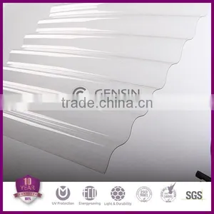 Zhejiang Haining High Quality Polycarbonate Corrugated Sheet / Roofing Sheet/corrugated Plastic Sheet thumbnail-1